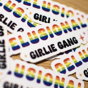 Delusional girlie gang sticker