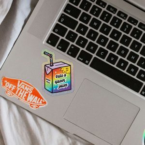 Cute & Queer Juice - glitter sticker